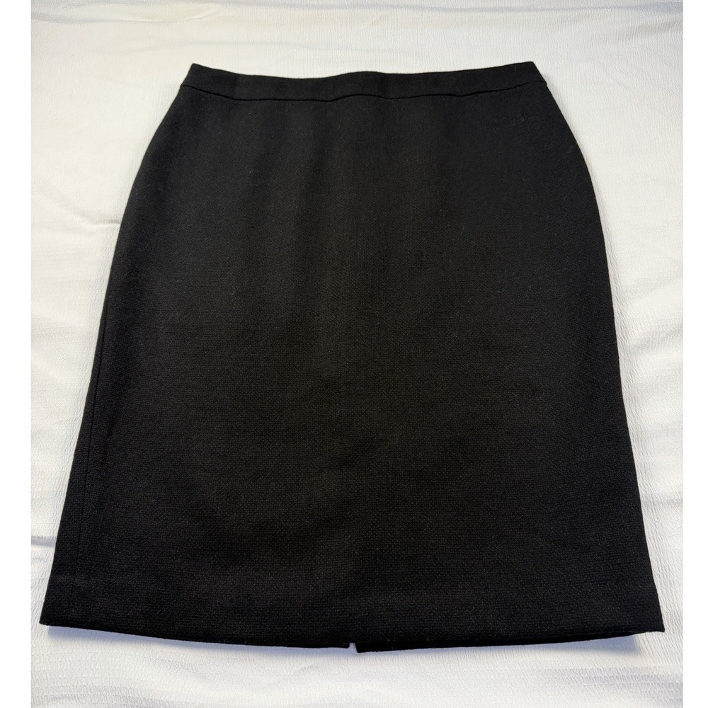 Willi Smith Womens Black Wool Blend Pencil Skirt Size 6 Knee Length Professional